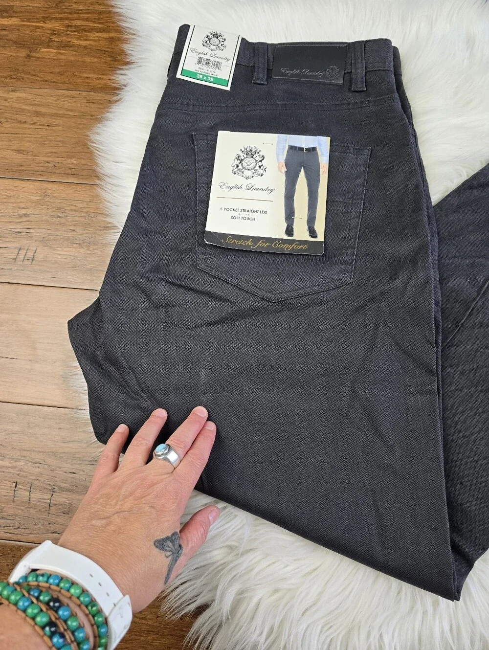 English Laundry Herringbone Mens Arrogant Pant 38×32